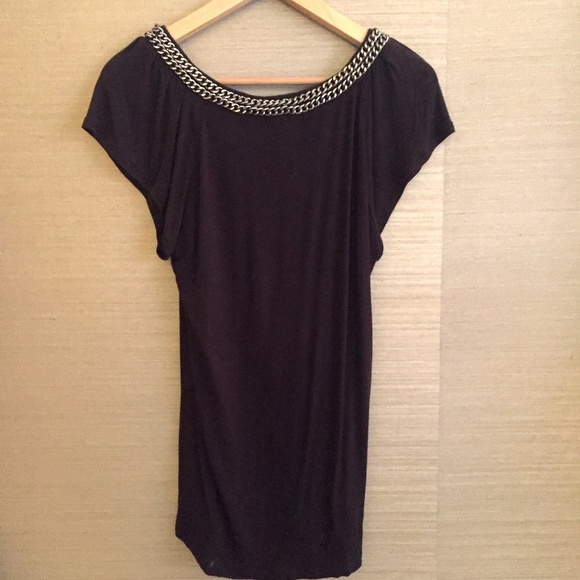 Flowy Black Top with Chains, Size: M - Picture 2 of 8